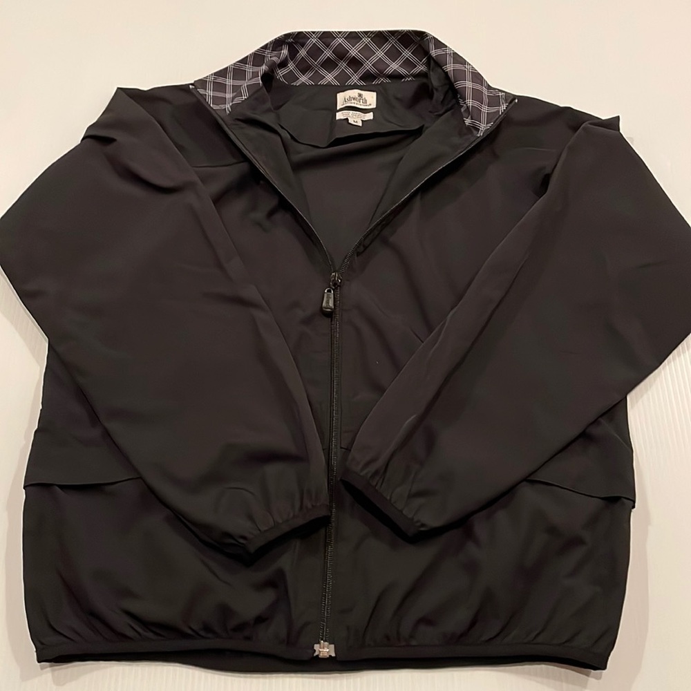 Ashworth weather systems full zip black mock jacket.  Women’s size medium